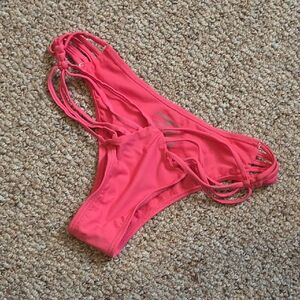 Express Hot Pink Strappy Bikini Bottom